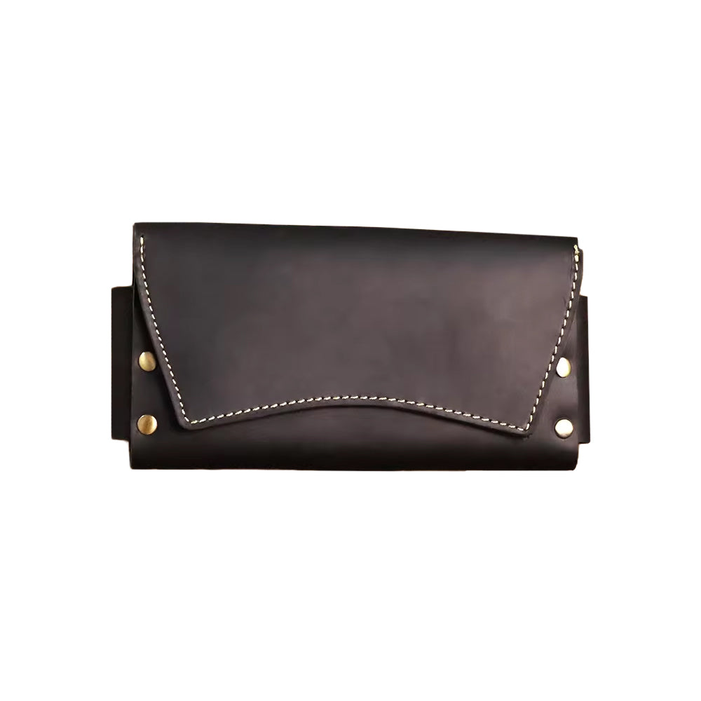 Echt-Leder Gürtel-Tasche | VIKING – Rückseite mit Gürtelhalterungen aus Leder