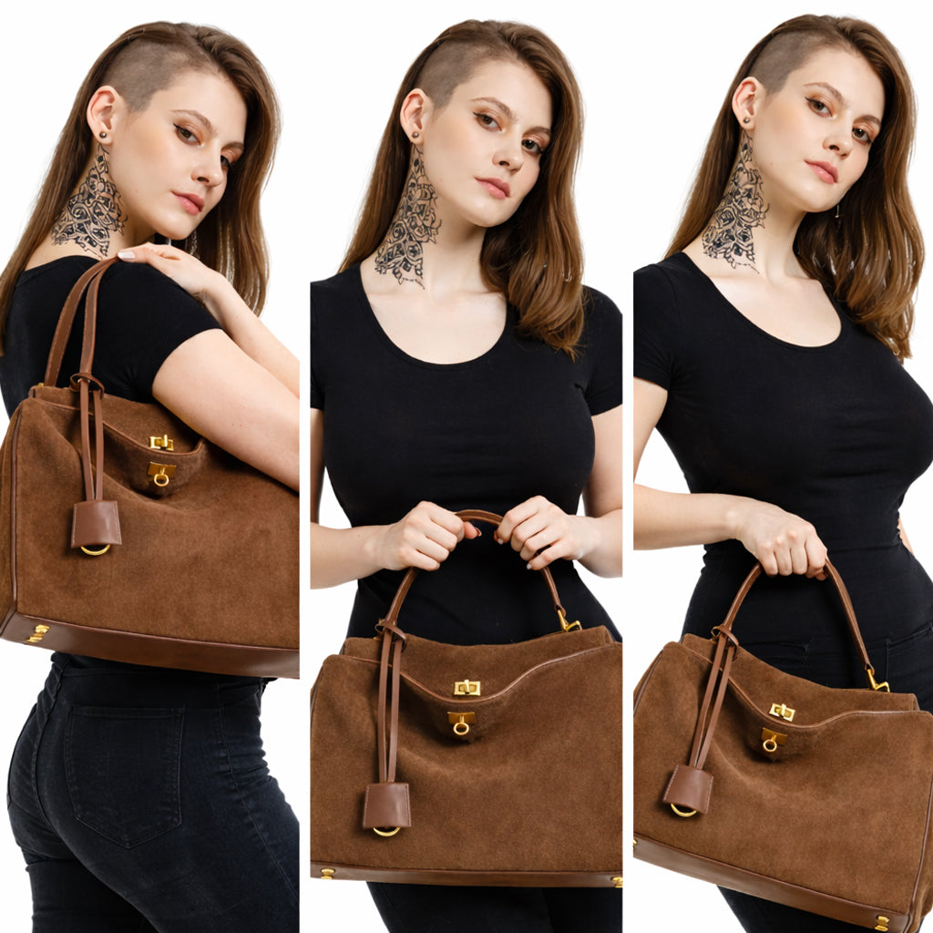 Echtleder Tasche Damen | Wildleder