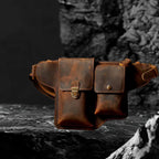 Echtleder Umhängetasche Herren aus Rindsleder – Seitenansicht mit Schulterriemen