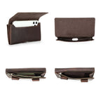 Gürtelclip Geldbörse | FJÄLL-RIND – offene Ledertasche für Smartphone und Karten