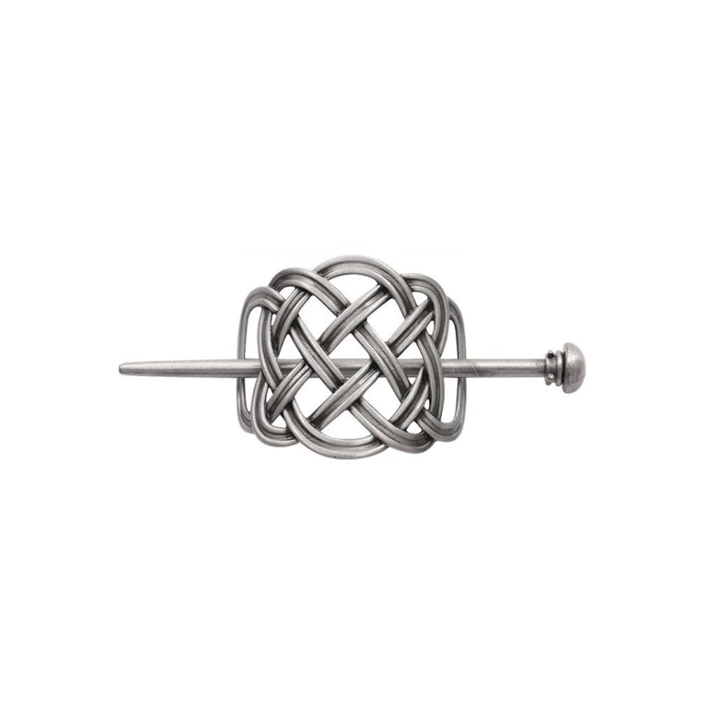 Wikinger-Haarklammer aus Edelstahl mit keltischem Knoten – nordischer Stil