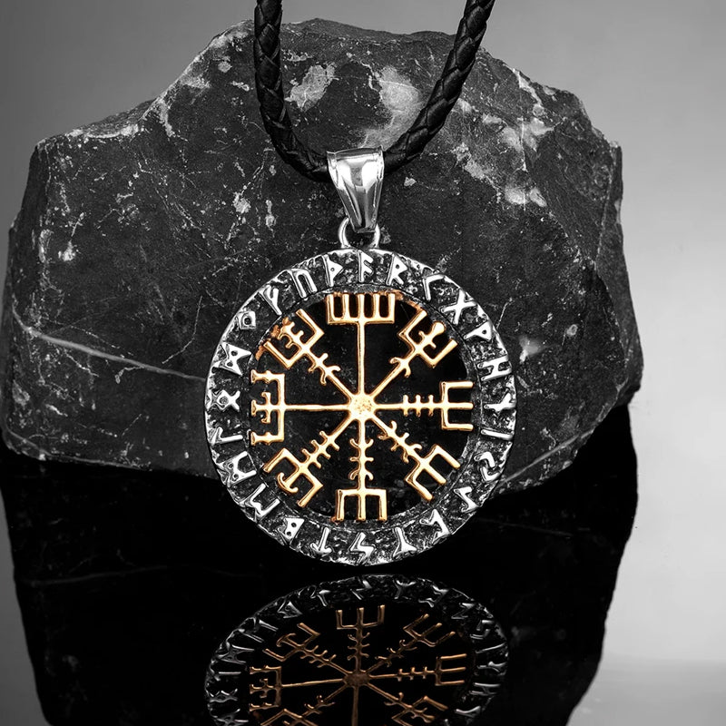 Runen Amulett aus Edelstahl – Wikinger Halskette mit nordischem Symbol