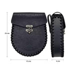 Wikinger Ledertasche FENRIR mit Größenangaben, ca. 18x15x4 cm, passend für Gürtel und Reenactment.