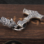 Thors Hammer Mjölnir Wikinger Halskette 925 Silber Seitenansicht