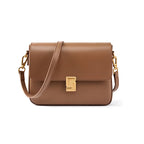 Echtleder Handtasche Damen Coffee 23x7x17 cm hochwertige Umhängetasche aus echtem Rindsleder Produktbild